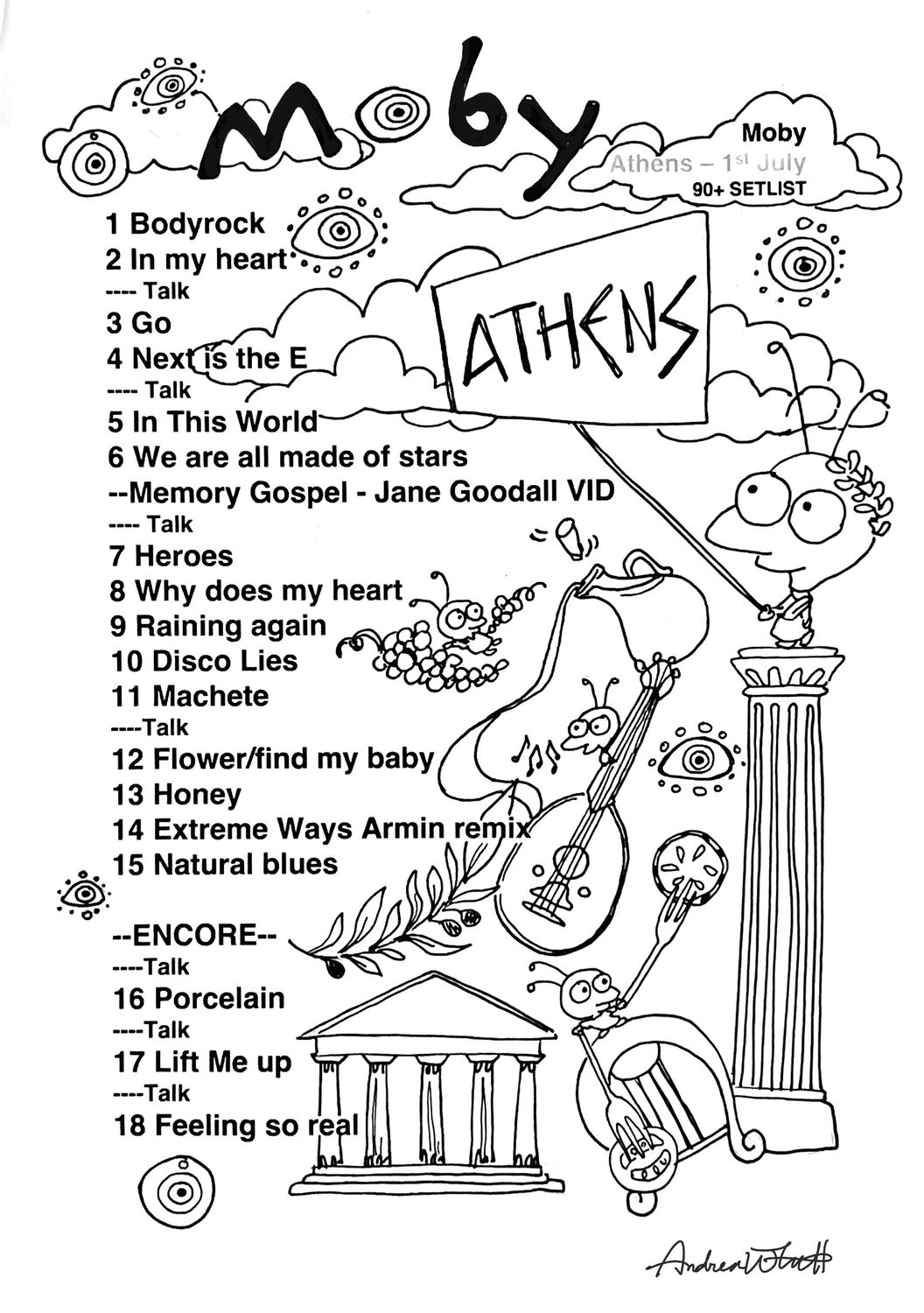 Athens - Moby Setlist 2026