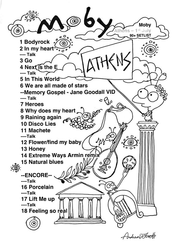 Athens - Moby Setlist 2026