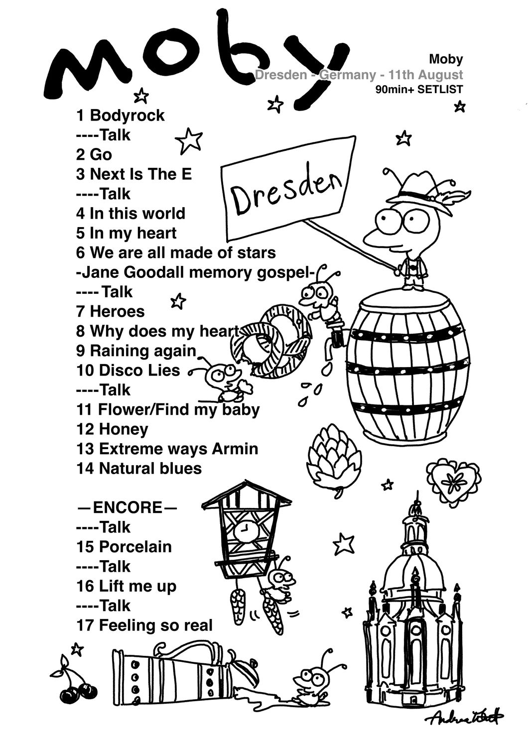 Dresden - Moby Setlist 2026