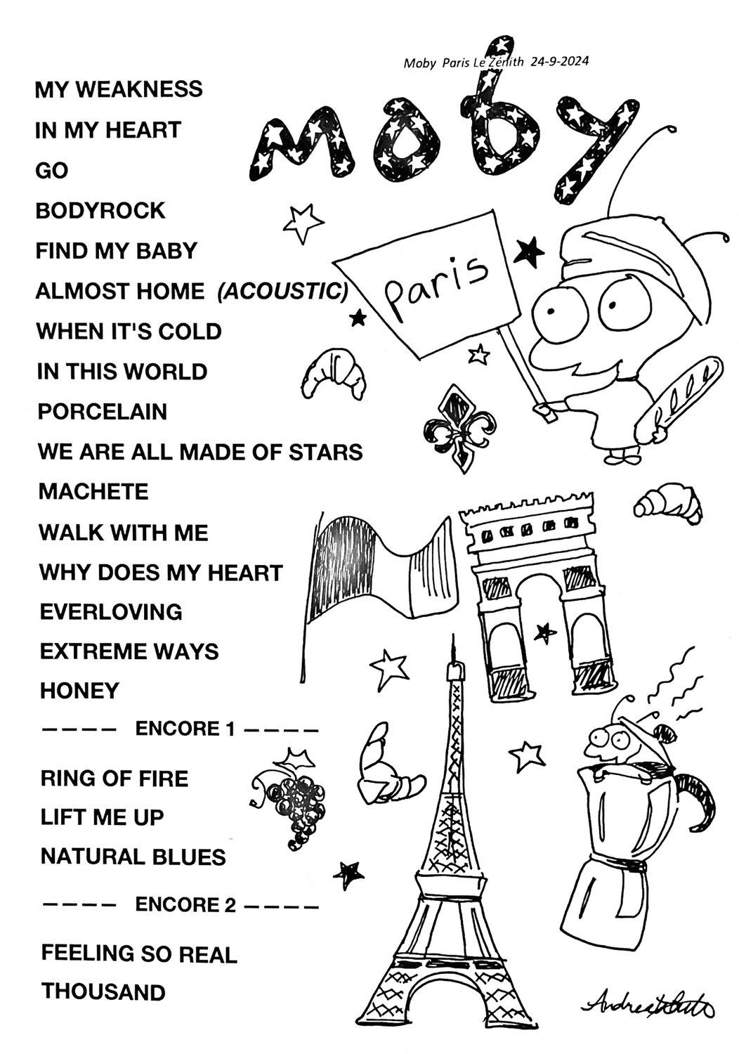 Paris - Moby Setlist 2024