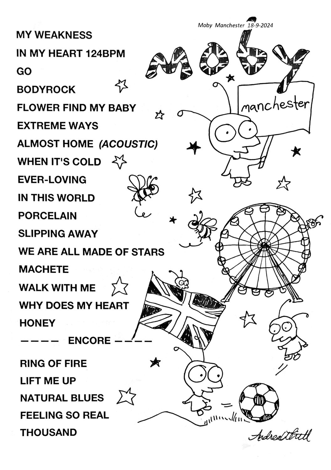 Manchester - Moby Setlist 2024 Manchester - Moby Setlist 2024