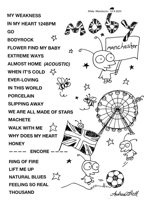 Manchester - Moby Setlist 2024