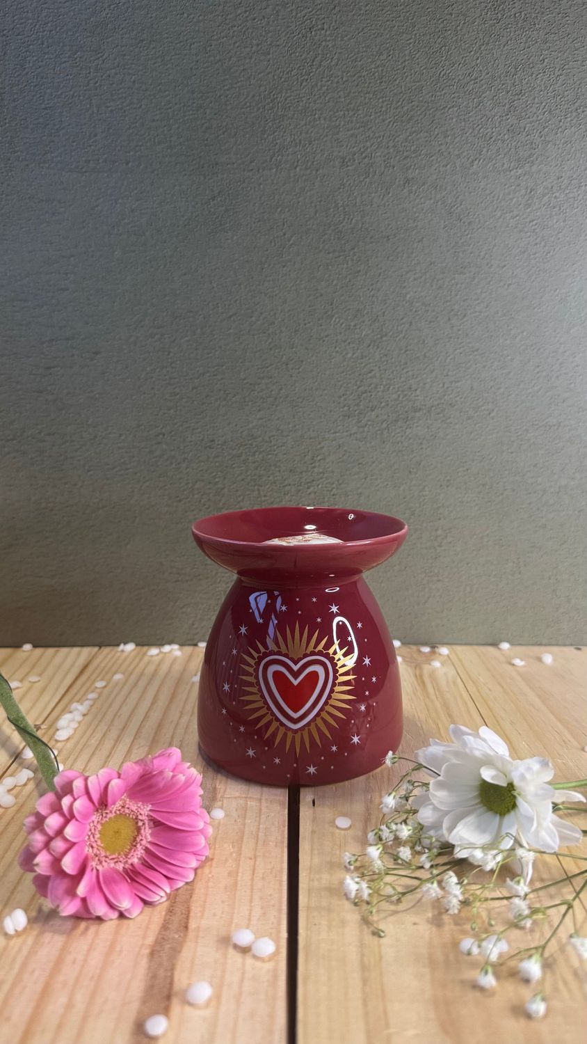 Brûle-parfum céramique rouge