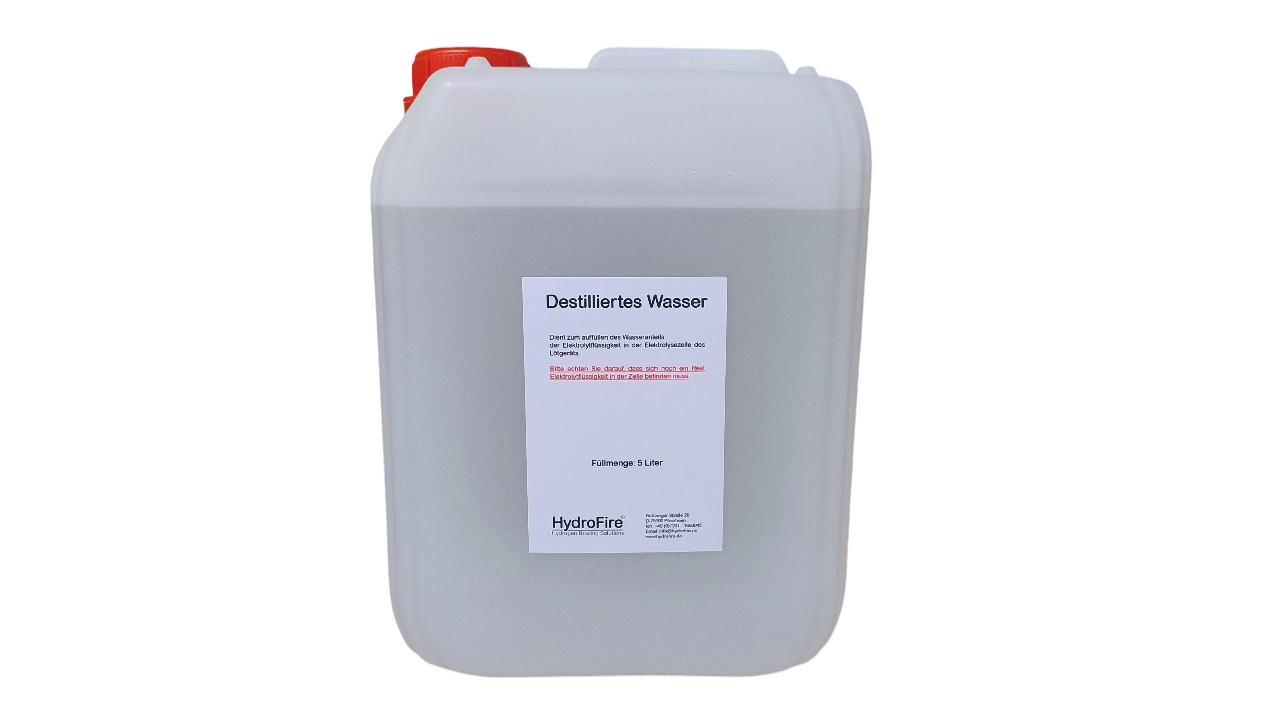 Destilliertes Wasser für Wasserstoff Lötgeräte - 5 Liter Kanister