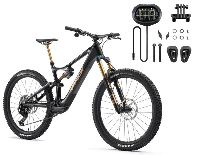 Amflow PL Carbon Pro - Cosmos Schwarz inkl. Amflow Smart Frontlicht Combo (Frontlicht + Montageset) im Wert von 199,-€