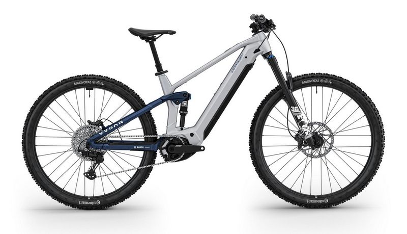 E-Bike Pedelec CONWAY Full-Suspension "Xyron ST 5.0" - alu raw matt / deepblue matt