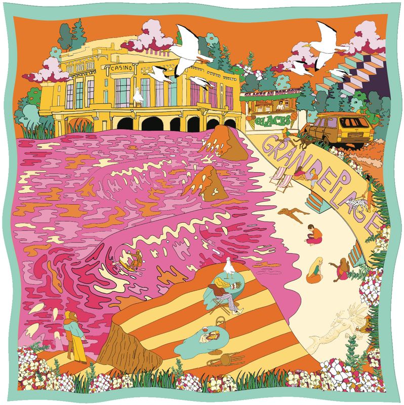 Grand plage,pink