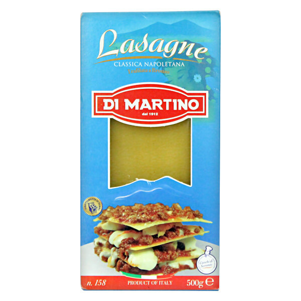 Esikeitetty lasagnelevy  | Pre-cooked Lasagne Sheets | DI MARTINO | 500g