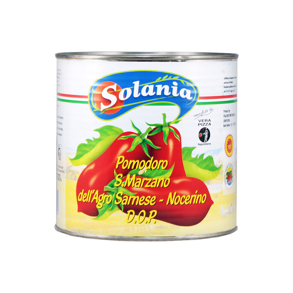 Kuoritut Luumutomaatit S.Marzano D.O.P. | Peeled Plum Tomatoes | SOLANIA | 2,55kg