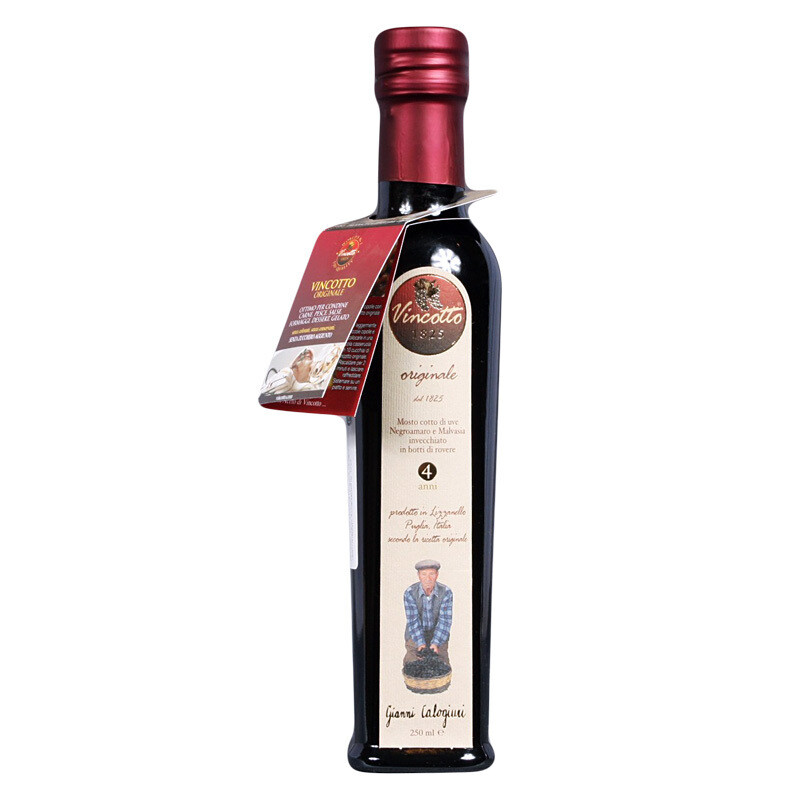 Alkuperäinen vincotto-balsamikastike (4 vuotta vahna) | Original Vincotto | CALOGIURI | 250ml