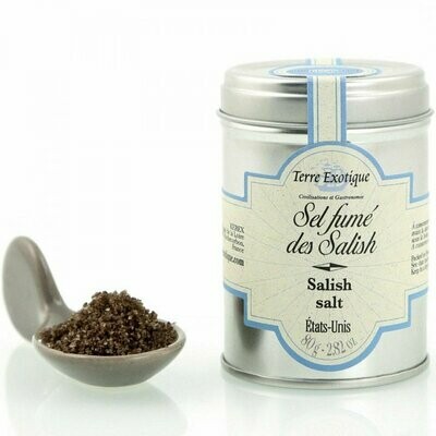 Salish-Intiaanien Savustettu Suola | Salish Smoked Salt | TERRE EXOTIQUE | 80g