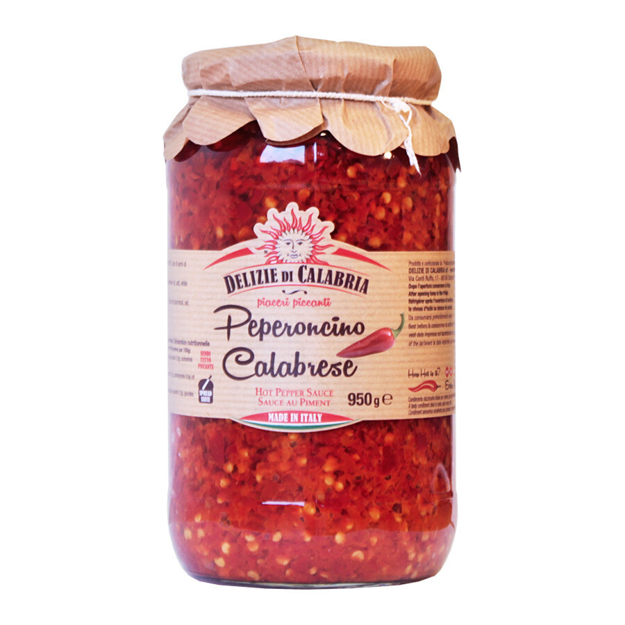 Peperoncino chilitahna öljyssä | Hot Pepper Paste | DELIZIE DI CALABRIA | 950 g