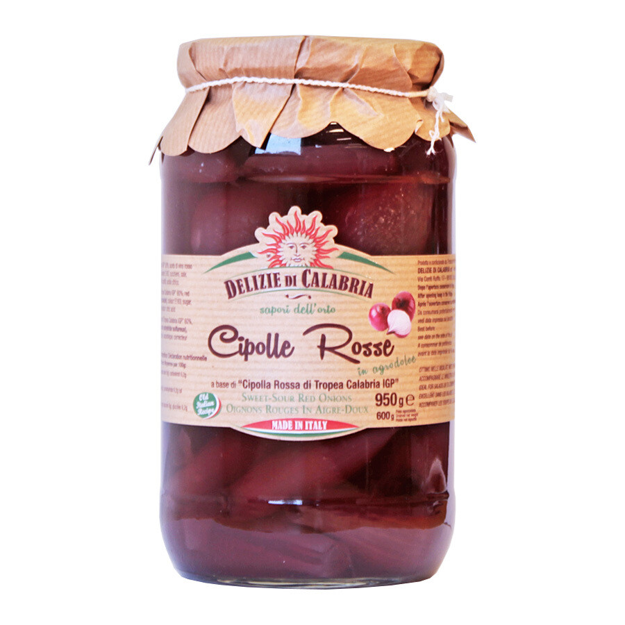 Punasipuli makea-hapan marinaadissa | Cipola Rossa di Tropea Calabria IGP | DELIZIE DI CALABRIA | 950 g