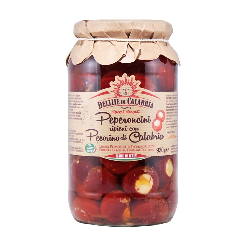 Pecorino-juustotäytteiset makeat paprikat | Pecorino Stuffed Peppers | DELIZIE DI CALABRIA | 920 g
