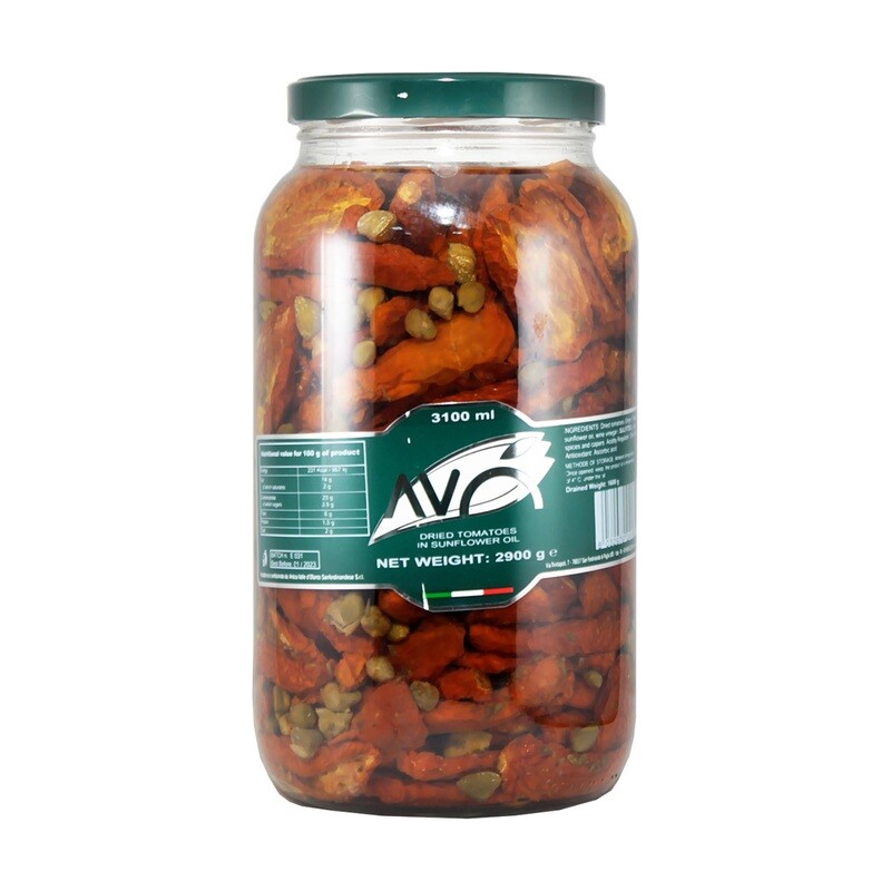 Tomaatit Aurinkokuivatut  öljyssä | AVO | 2,9kg