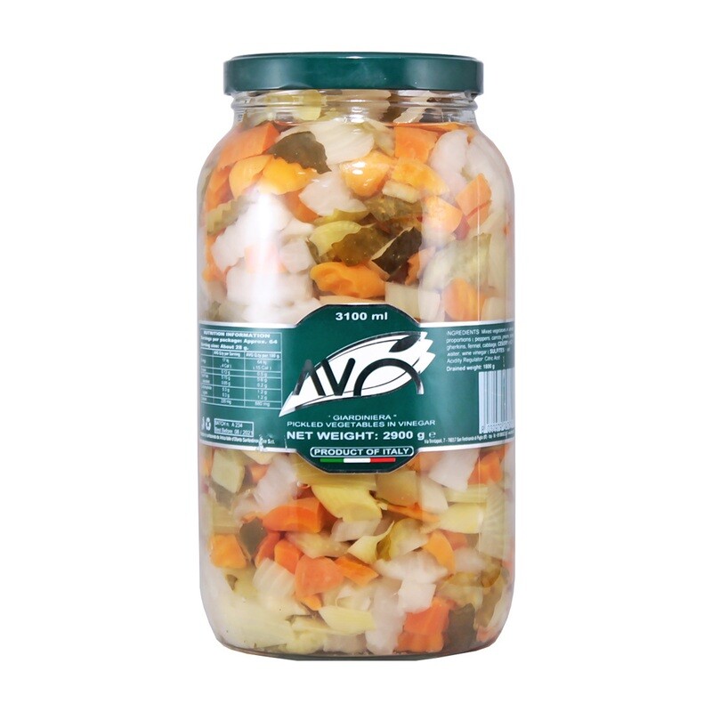 Vihannekset marinoidut &quot;Giardiniera&quot; viinietikassa | AVO | 2,9kg