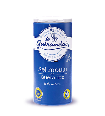 Merisuola, hieno, ravistimessa | Fine Sea Salt in Shaker | LE GUERANDAIS | 250g