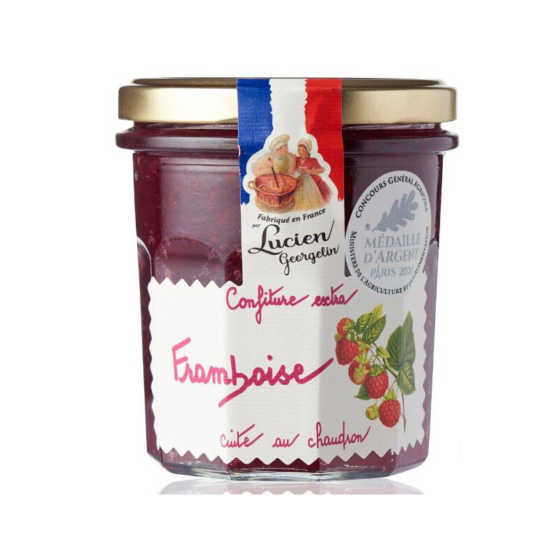 Ranskan-keskiylänkö vadelmahillo | Raspberry from "Massif Central" Extra Jam | LUCIEN GEORGELIN | 350 g