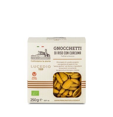 Gnocchetti riisistä ja kurkumasta | Rice Gnocchetti with Turmeric | PRINCIPATO DI LUCEDIO | 250g