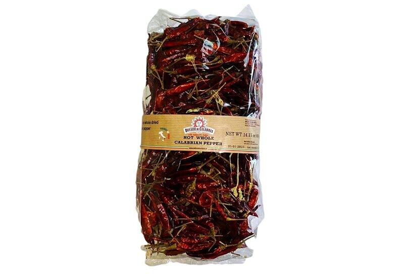 Peperoncino-chilit, kuivattu | Whole Dry Peperoncino | DELIZIE DI CALABRIA | 400 g