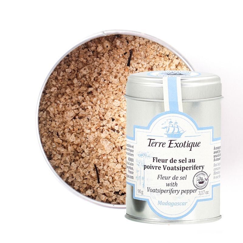 Fleur de sel Voatsiperifery villipippurilla | Fleur De Sel With Voatsiperifery | TERRE EXOTIQUE | 90g