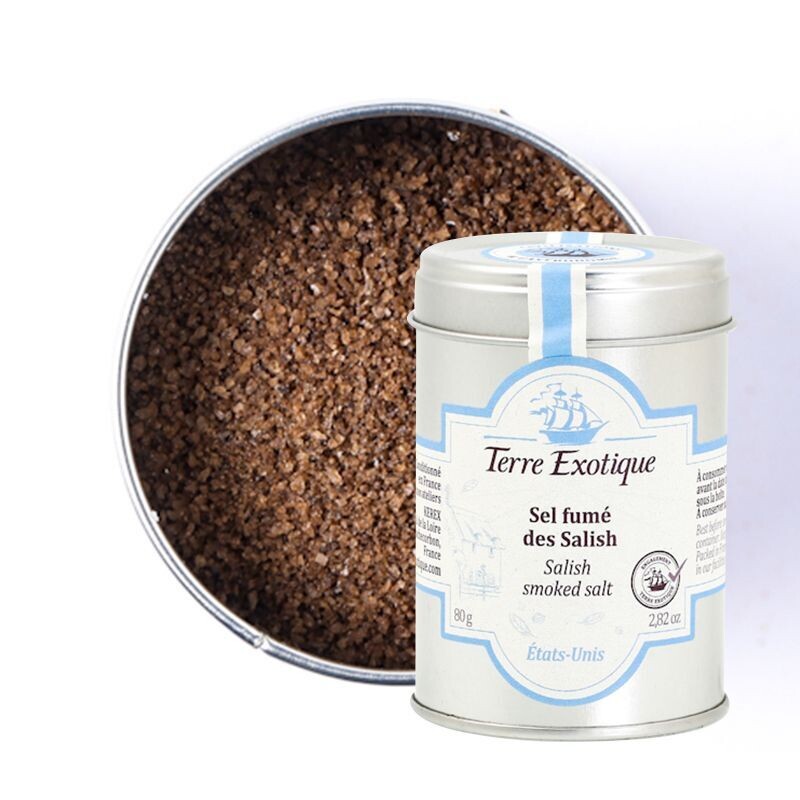 Salish-intiaanien savustettu suola | Salish Smoked Salt | TERRE EXOTIQUE | 80g