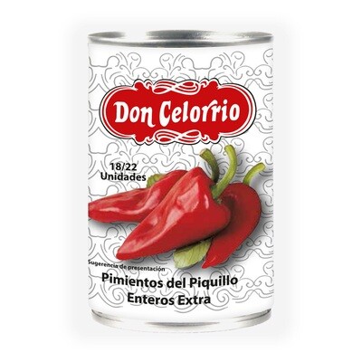 Pimientos Del Piquillo, paahdetut punaiset paprikat (18-22 kpl) | CELORRIO | 400g