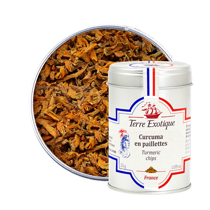 Kurkumahiutaleita  (Ranska)| Turmeric chips | TERRE EXOTIQUE | 25g