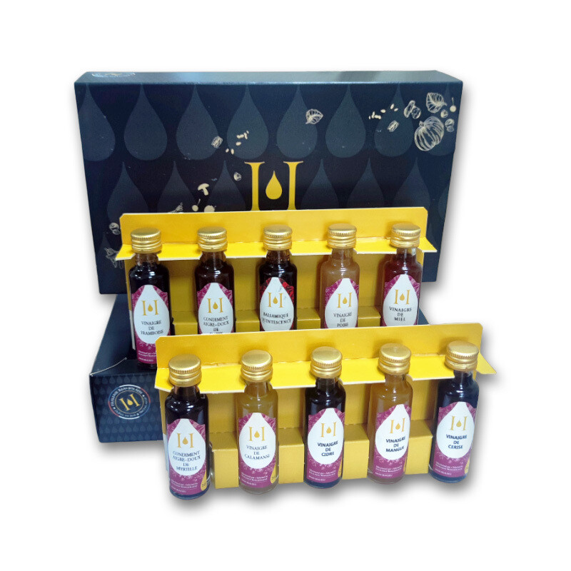 Ranskalainen hedelmäetikkasetti | HUILERIE BEAUJOLAISE | 10x20ml