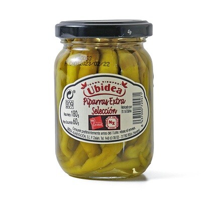 Marinoituja pirras papprica | Selected Piparras pickled green chili | UBIDEA | 180g