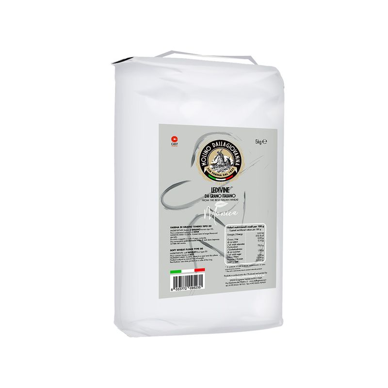 Monica 100% Italialainen vehnäjauho &quot;00&quot; W-300 | MOLINO DALLAGIOVANNA | 5 kg