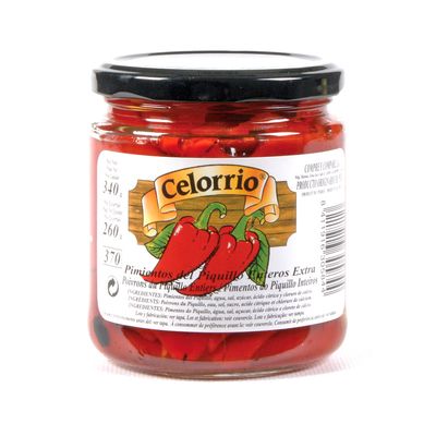 Pimientos Del Piquillo, paahdetut punaiset paprikat (14-18 kpl) | CELORRIO | 340g