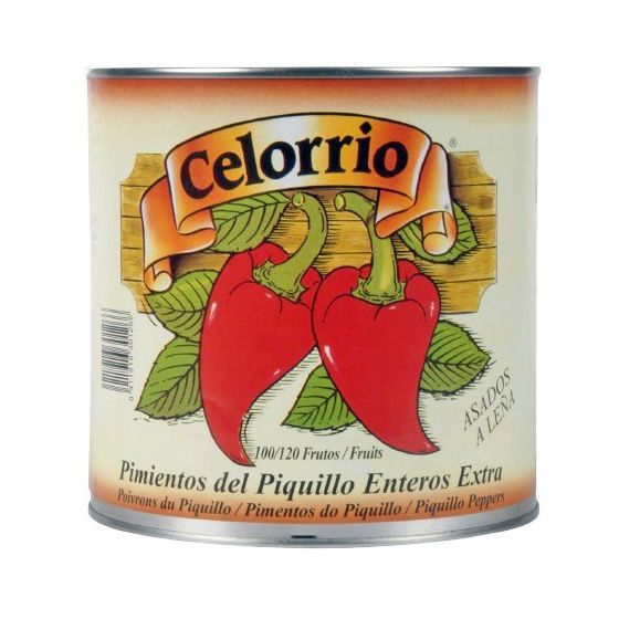 Pimientos Del Piquillo, paahdetut punaiset paprikat (80-100 kpl) | CELORRIO | 2500g