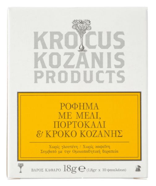 Yrttitee KROKOS KOZANIS hunaja-appelsiini-sahrami (10*1,8g) 10g
