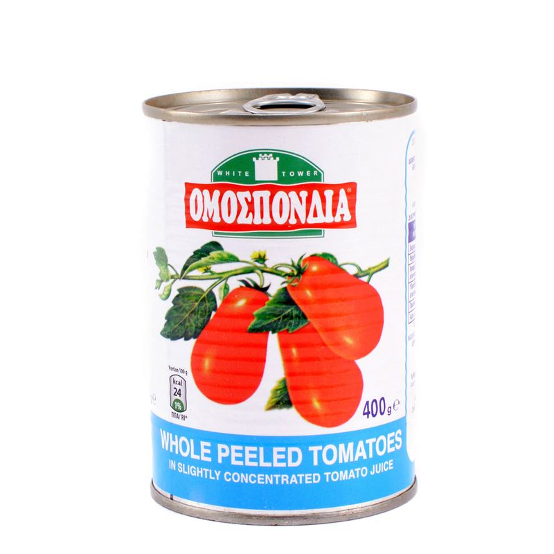 Tomaatit kokonaiset kuoritut  OMOSPONDIA 400g