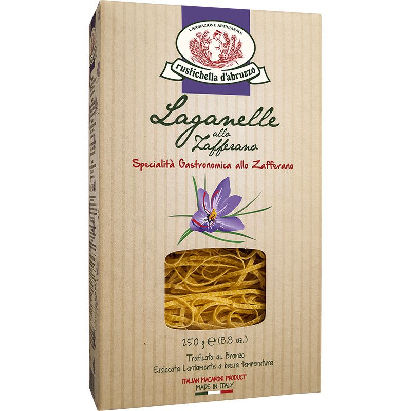 Laganelle all&#39;uovo allo zafferano munapasta RUSTICHELLA D’ABRUZZO 250g