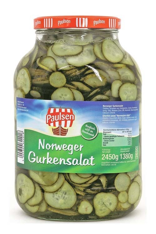 Norjalaiset Suolakurkut Salaatti | Norwegian Gherkins Salad | ALFRED PAULSEN | 2650 ML