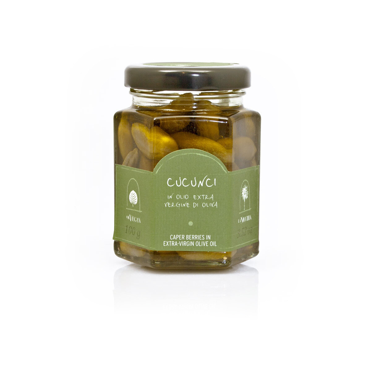 Kaprismarjat (cucunci) oliiviöljyssä | Caper Berries in EVOO | LA NICCHIA | 100g Kaprismarjat (cucunci) oliiviöljyssä | Caper Berries in EVOO | LA NICCHIA | 100g