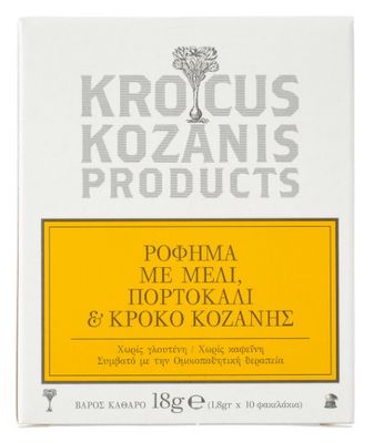 Yrttitee KROKOS KOZANIS hunaja-appelsiini-sahrami (10*1,8g) 10g