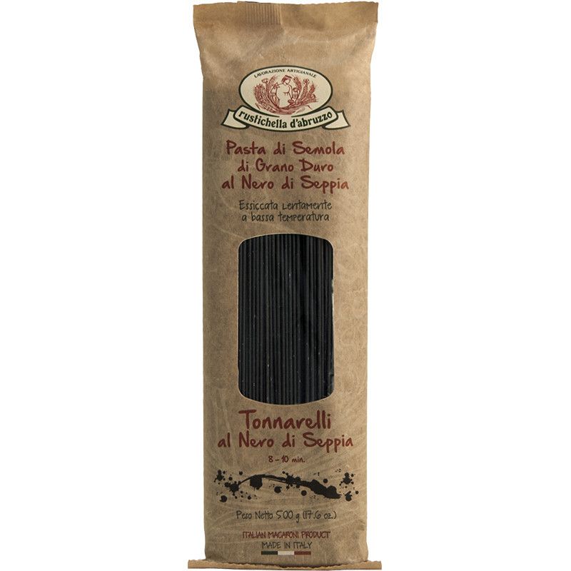 Tonnarelli al nero di seppia pasta RUSTICHELLA D’ABRUZZO 500g
