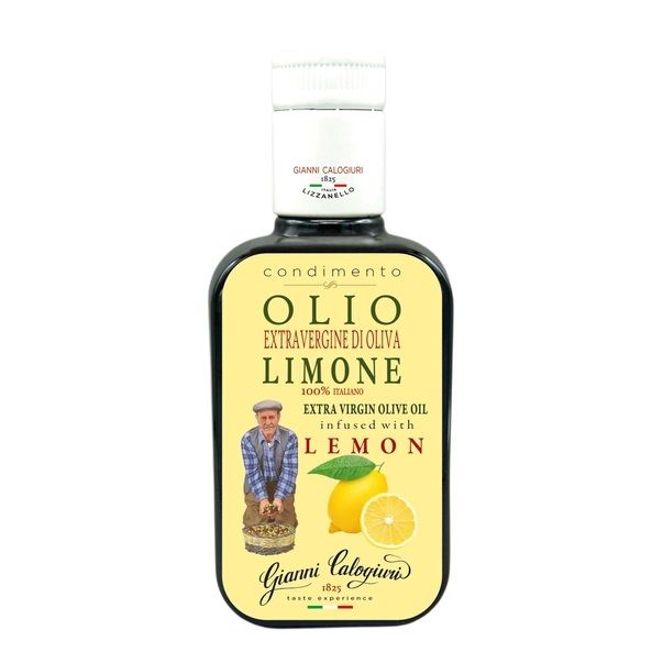 Ekstra-neitsytoliiviöljy sitruunalla maustettuna, CALOGIURI, 250ml Ekstra-neitsytoliiviöljy sitruunalla maustettuna, CALOGIURI, 250ml