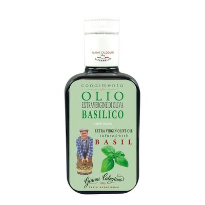 Ekstra-neitsytoliiviöljy basilikalla maustettuna, CALOGIURI, 250ml Ekstra-neitsytoliiviöljy basilikalla maustettuna, CALOGIURI, 250ml