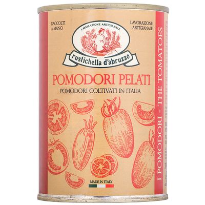 Tomaatit kokonaiset kuoritut | Pomodori Pelati | RUSTICHELLA D'ABRUZZO | 400 g Tomaatit kokonaiset kuoritut | Pomodori Pelati | RUSTICHELLA D'ABRUZZO | 400 g