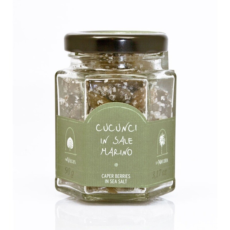 Kaprismarjat (cucunci) merisuolassa | Caper Berries in Sea Salt | LA NICCHIA | 90g Kaprismarjat (cucunci) merisuolassa | Caper Berries in Sea Salt | LA NICCHIA | 90g