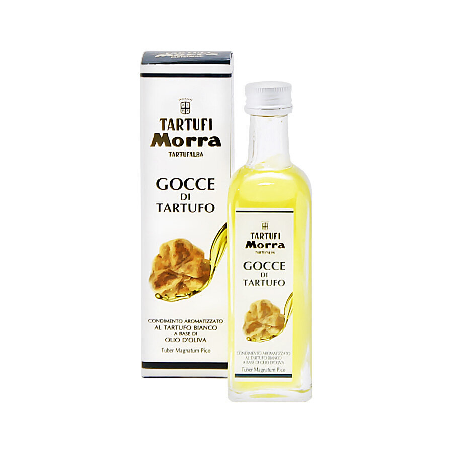 Tryffeliöljy, Alba-valkotryffeli (Tuber Magnatum Pico) | White Truffle Oil | TARTUFI MORRA | 55ml Tryffeliöljy, Alba-valkotryffeli (Tuber Magnatum Pico) | White Truffle Oil | TARTUFI MORRA | 55ml
