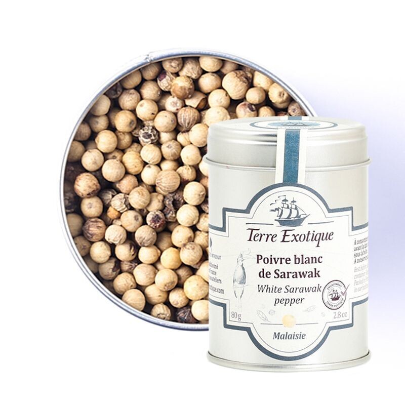 Sarawak valkopippuri | TERRE EXOTIQUE | 80g Sarawak valkopippuri | TERRE EXOTIQUE | 80g