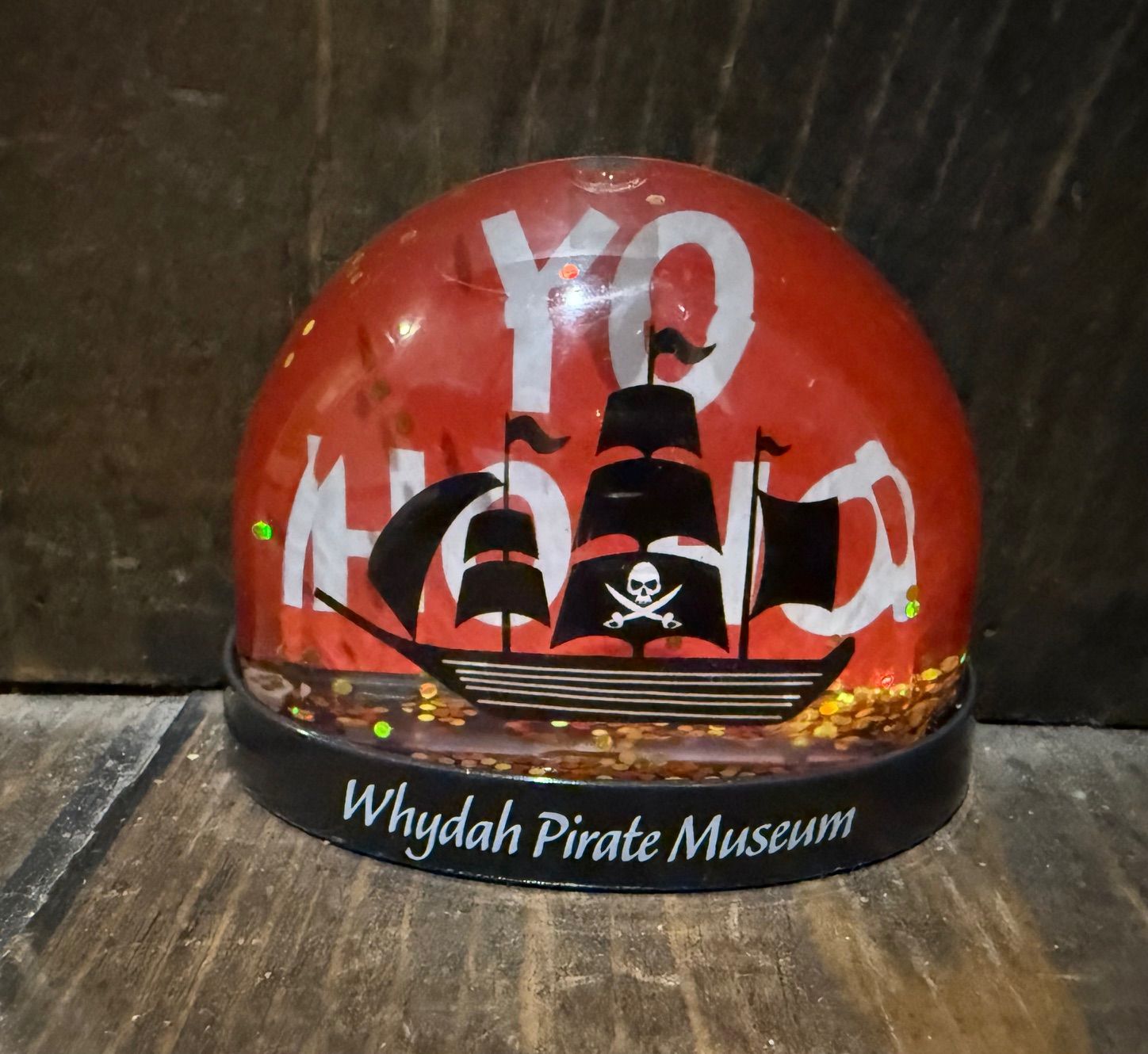 Pirate Ship Snow Globe Magnet