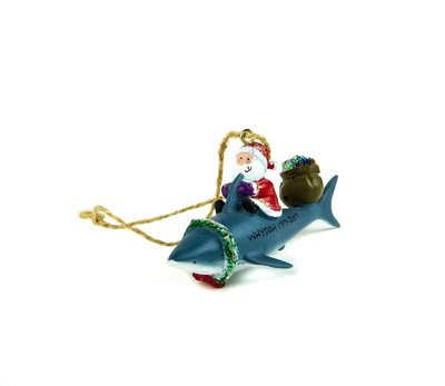 Santa Shark Ornament