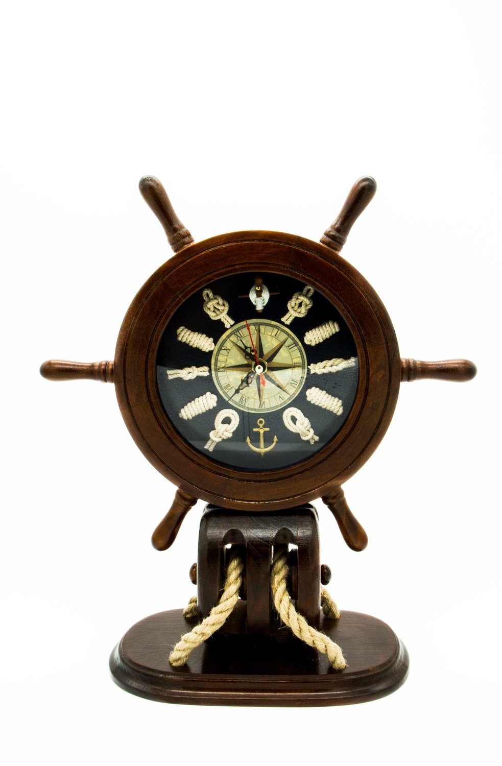 Ships wheel Knot Clock