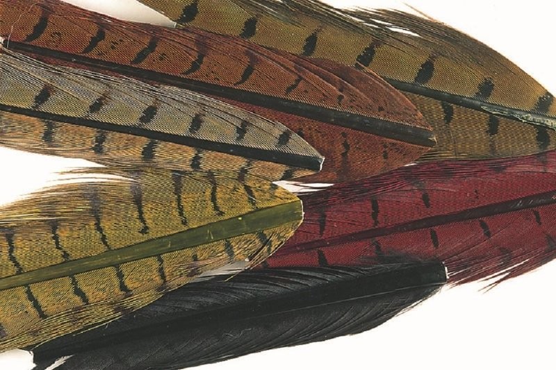 Cock Pheasant Centre Tail Pieces 7 per pack all popular colours Gordon Griffiths